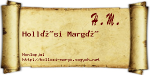 Hollósi Margó névjegykártya